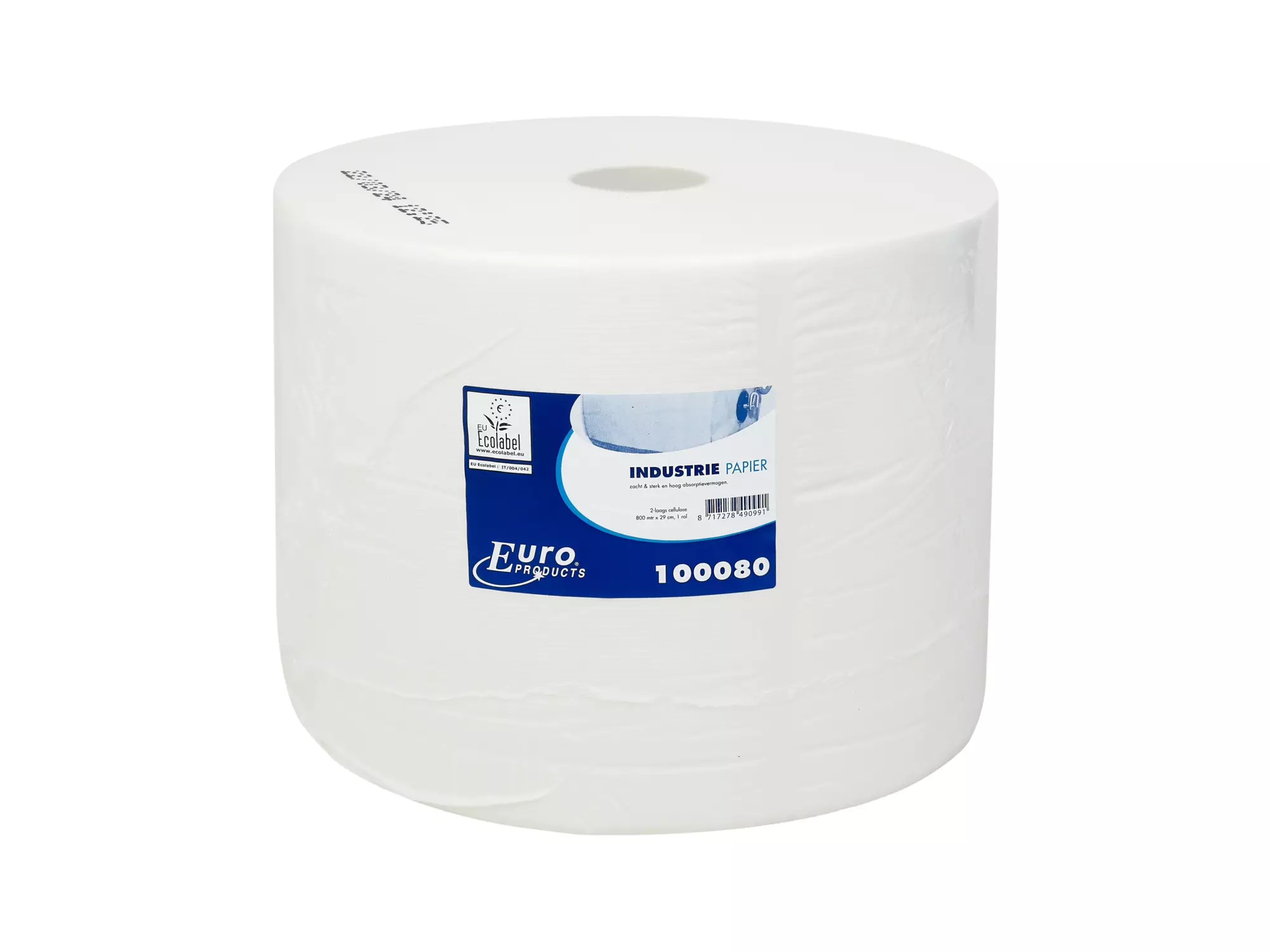 Industriepapier cellulose 2-laags 800 meter 1 rol