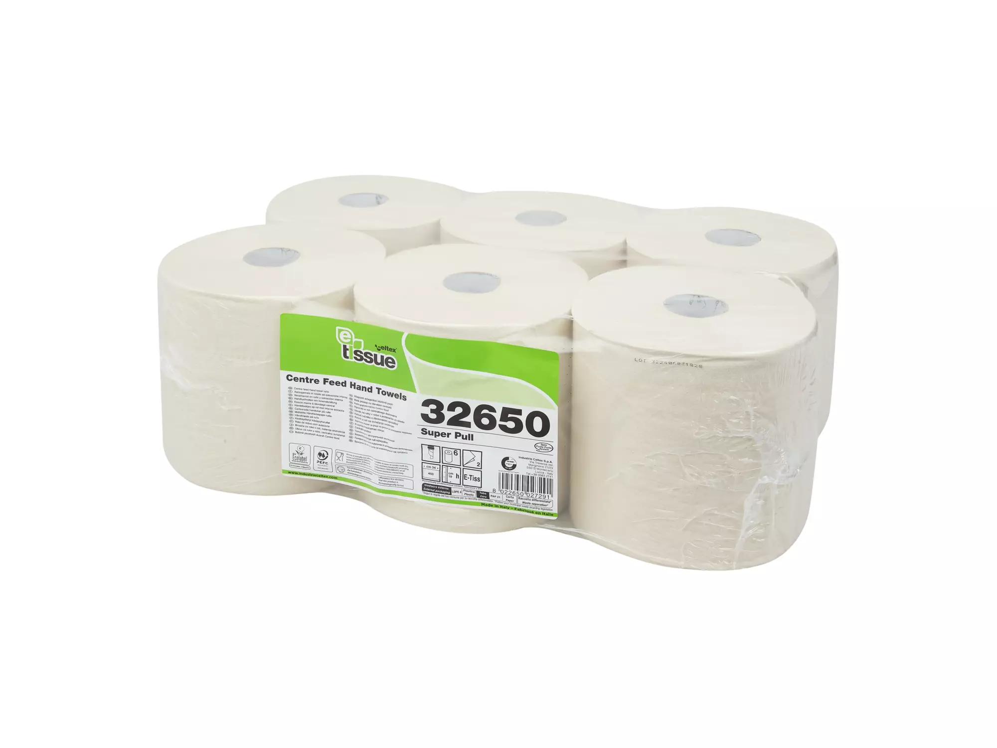 Midi poetspapier E-tissue 2-laags 153 meter - 6 rol