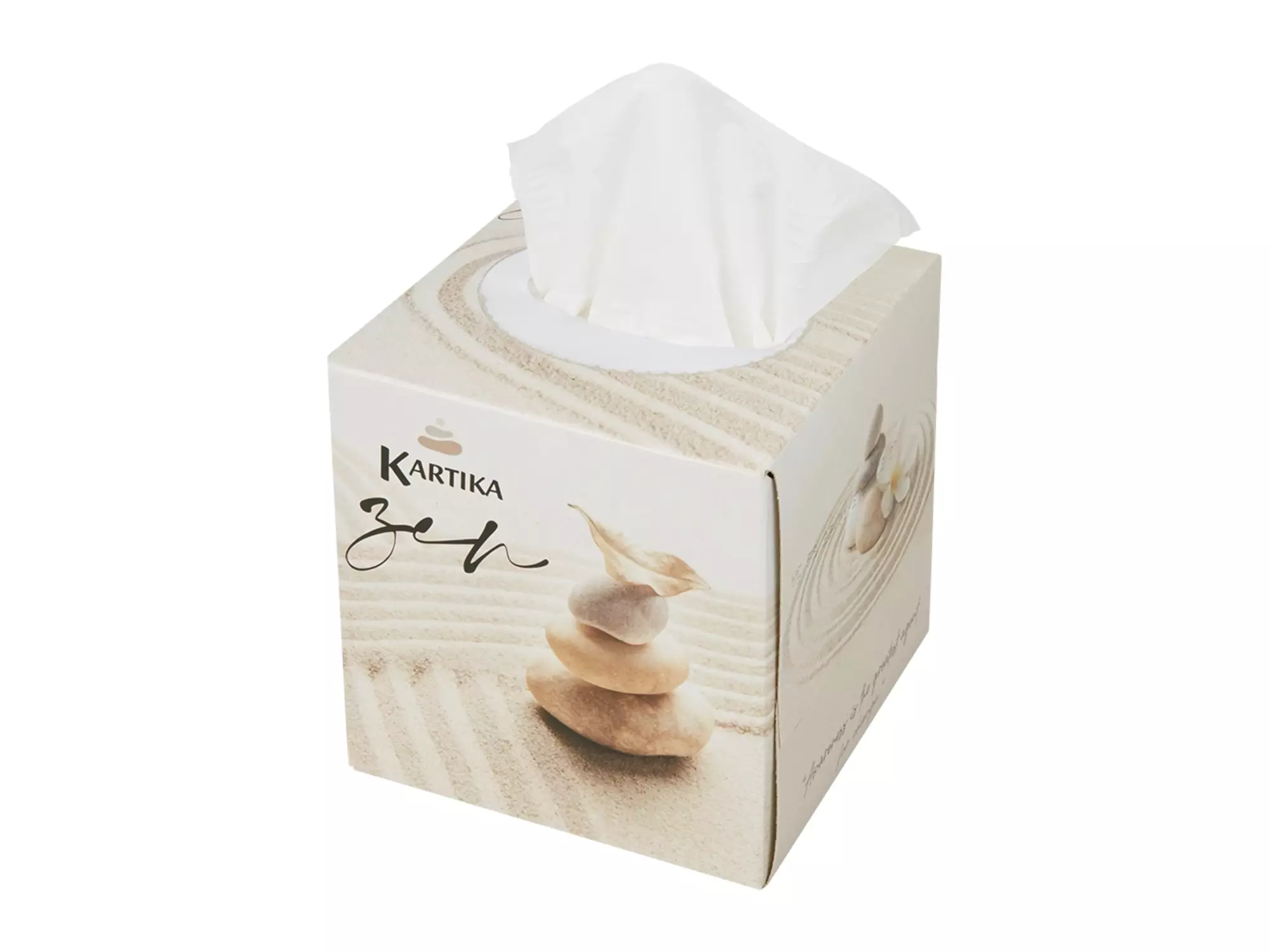Facial tissue cube cellulose