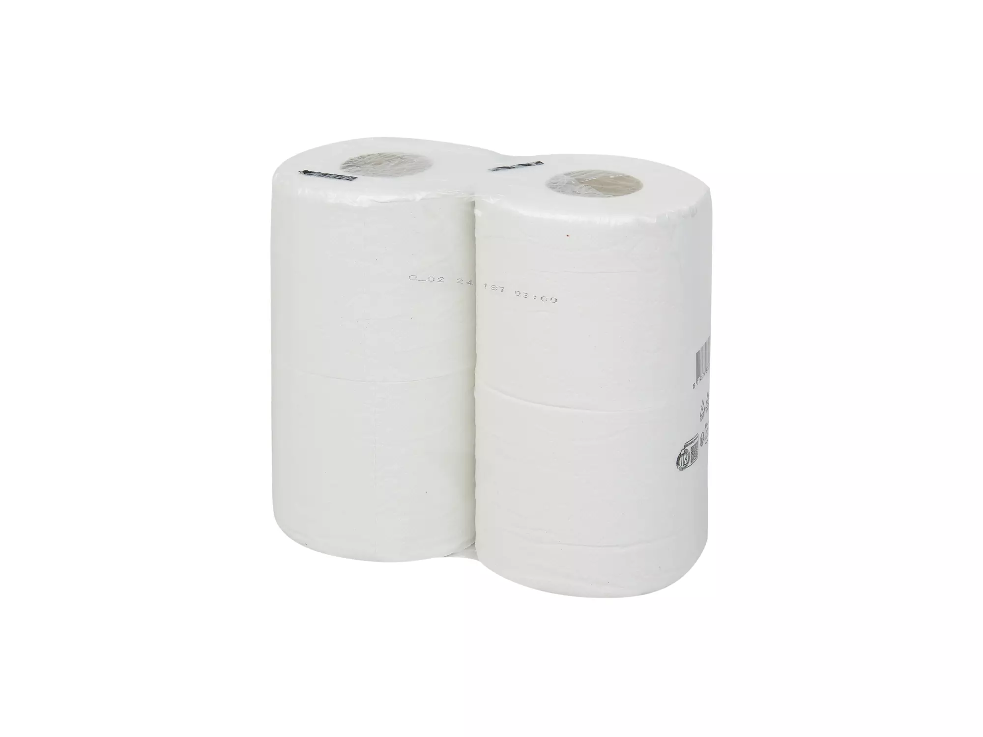 Toiletpapier traditioneel recycled wit 2-laags 400 vel 10 x 4 rol