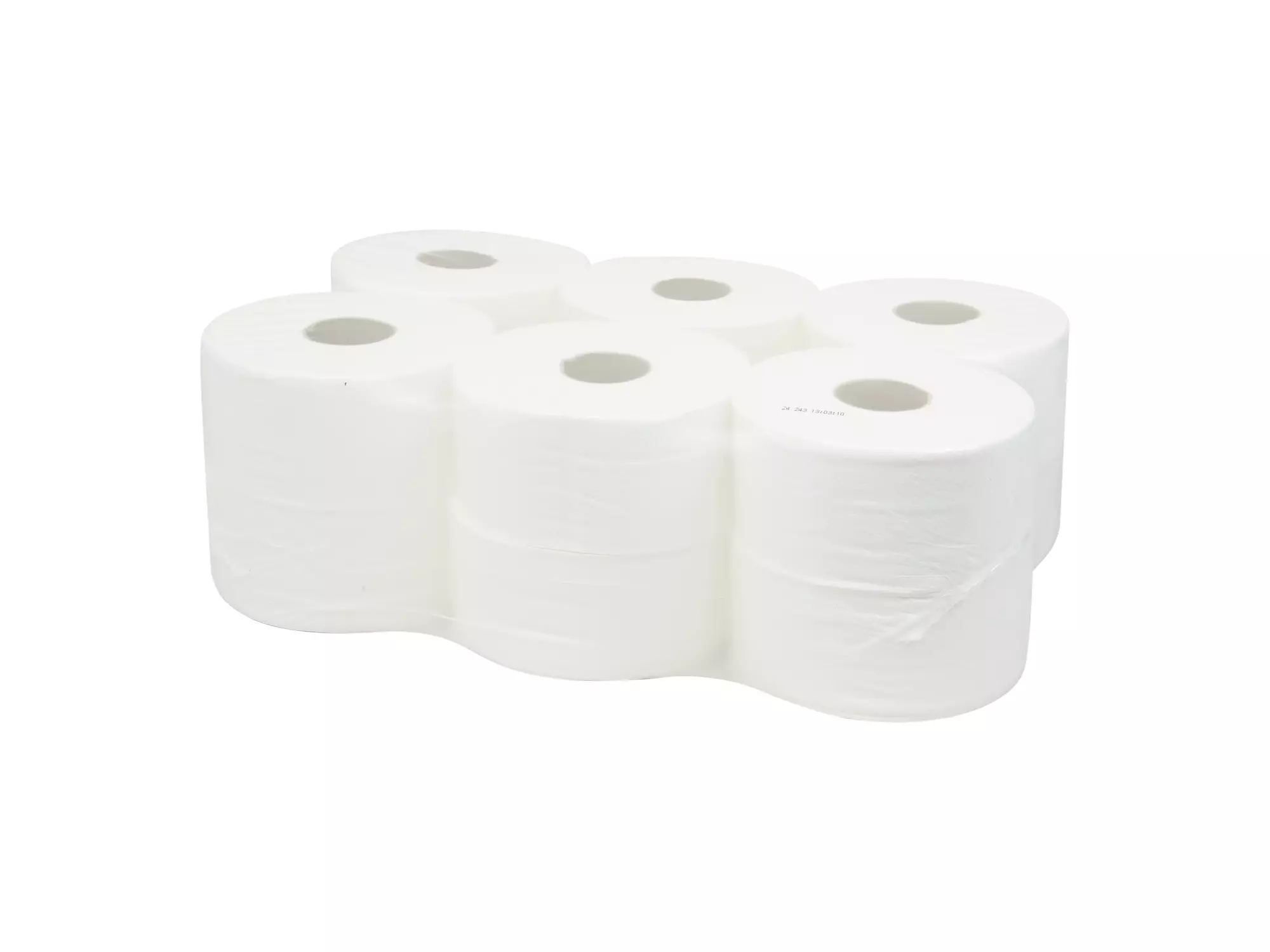 Toiletpapier mini jumbo cellulose wit 2-laags 150 meter 12 rol