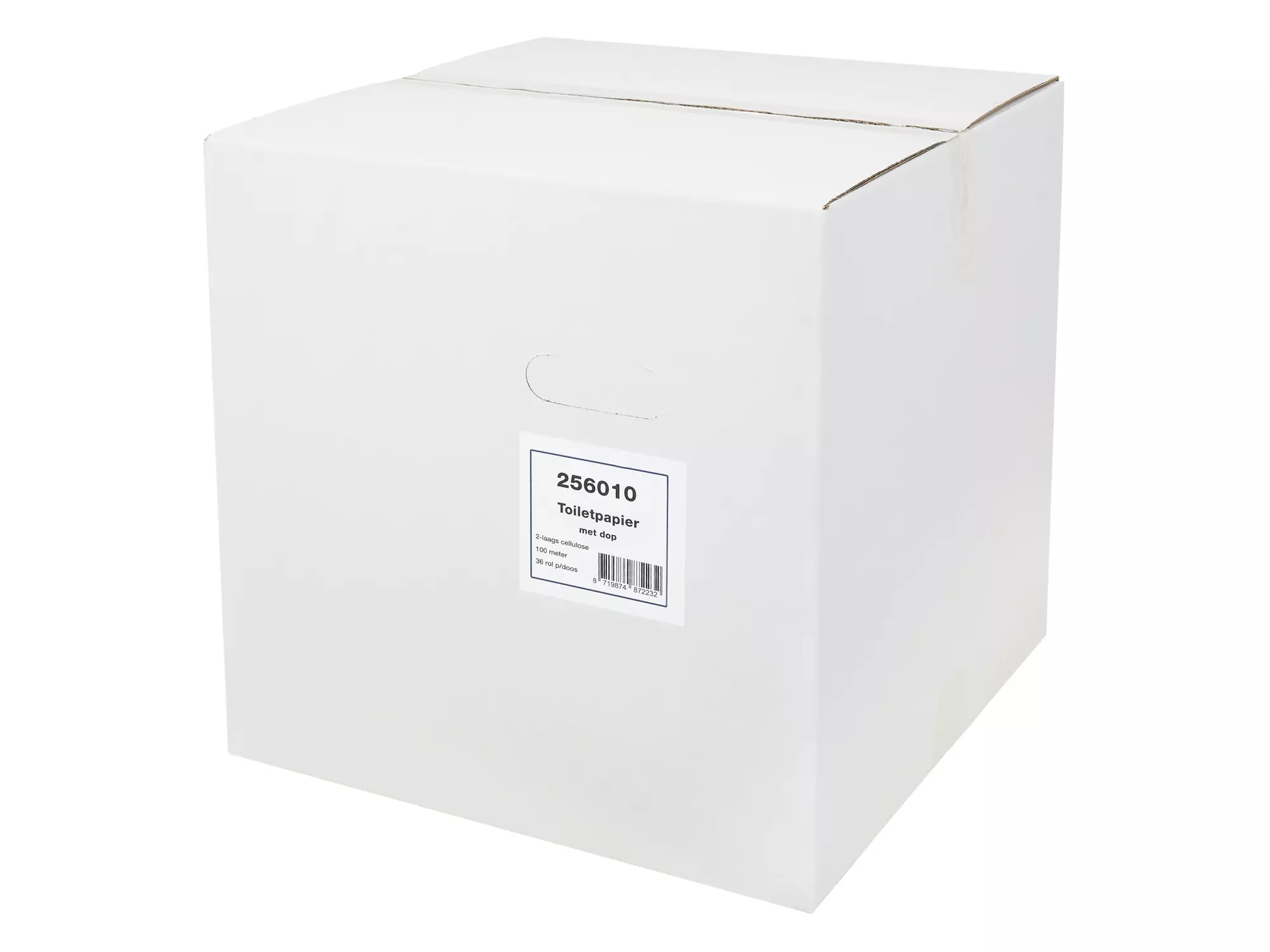 Toiletpapier met dop cellulose wit 2-laags 100 meter 36 rol