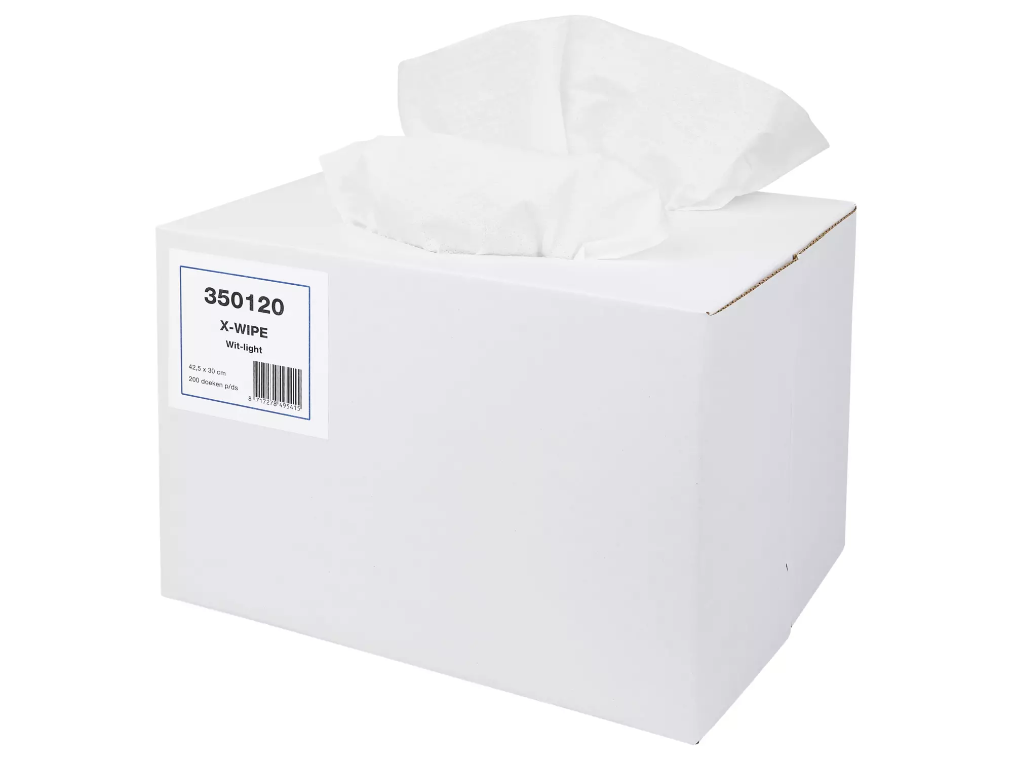 X-wipes wit 42,5 x 30 cm 200 doek in dispenserdoos