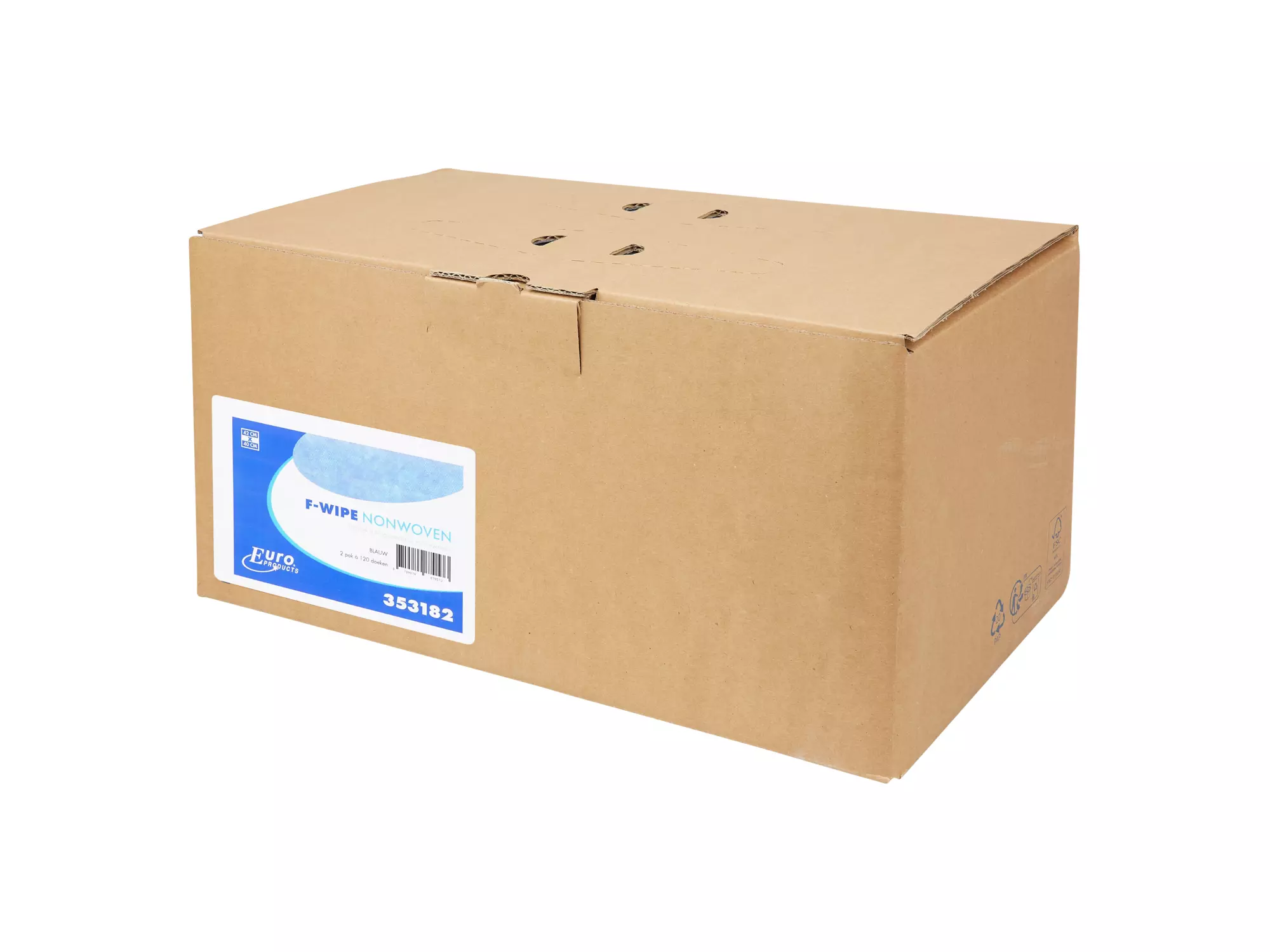 F-wipes blauw 42 x 40 cm 2 x 120 doeken in doos