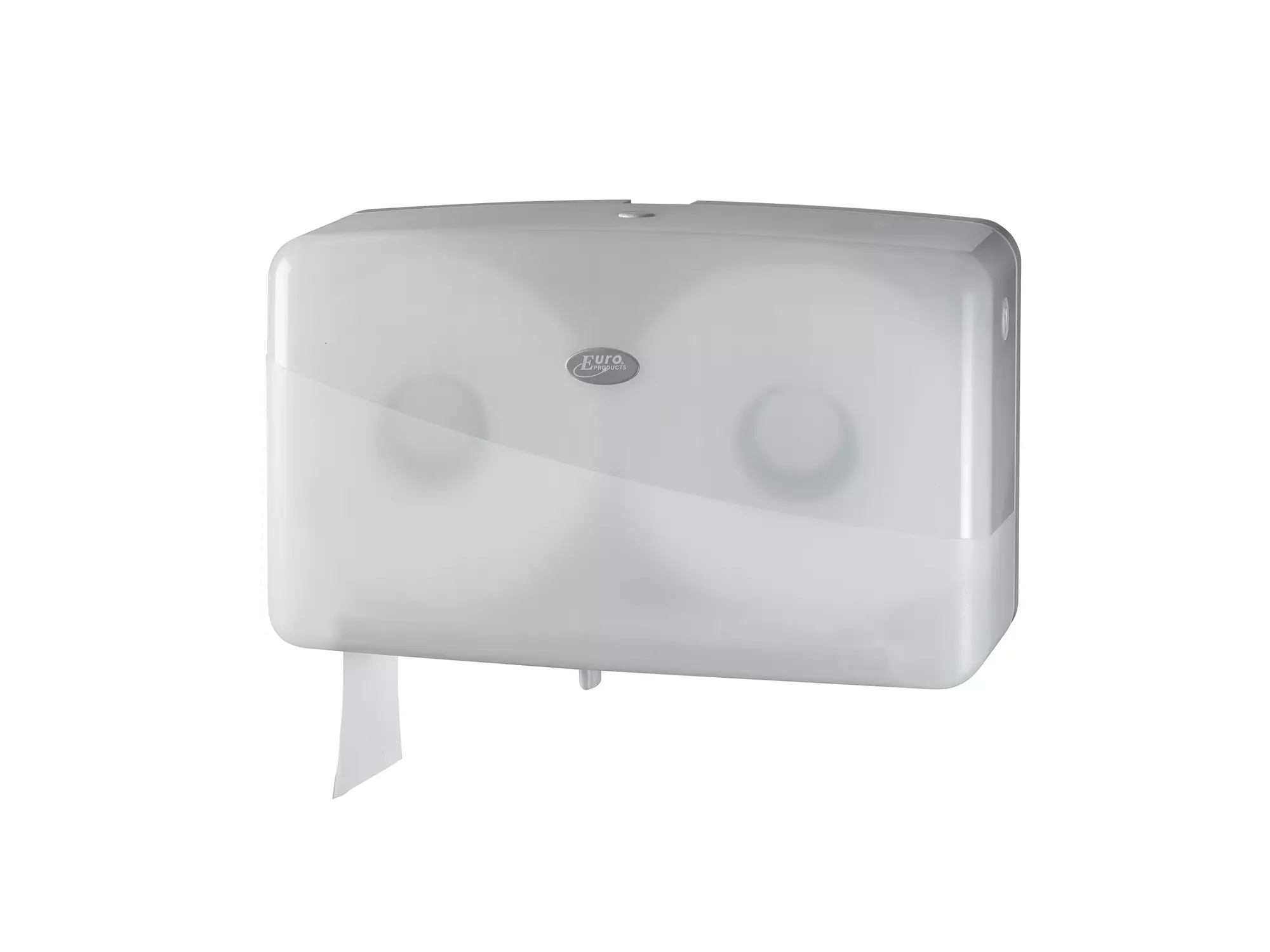 Toiletpapierdispenser duo mini jumbo Pearl wit