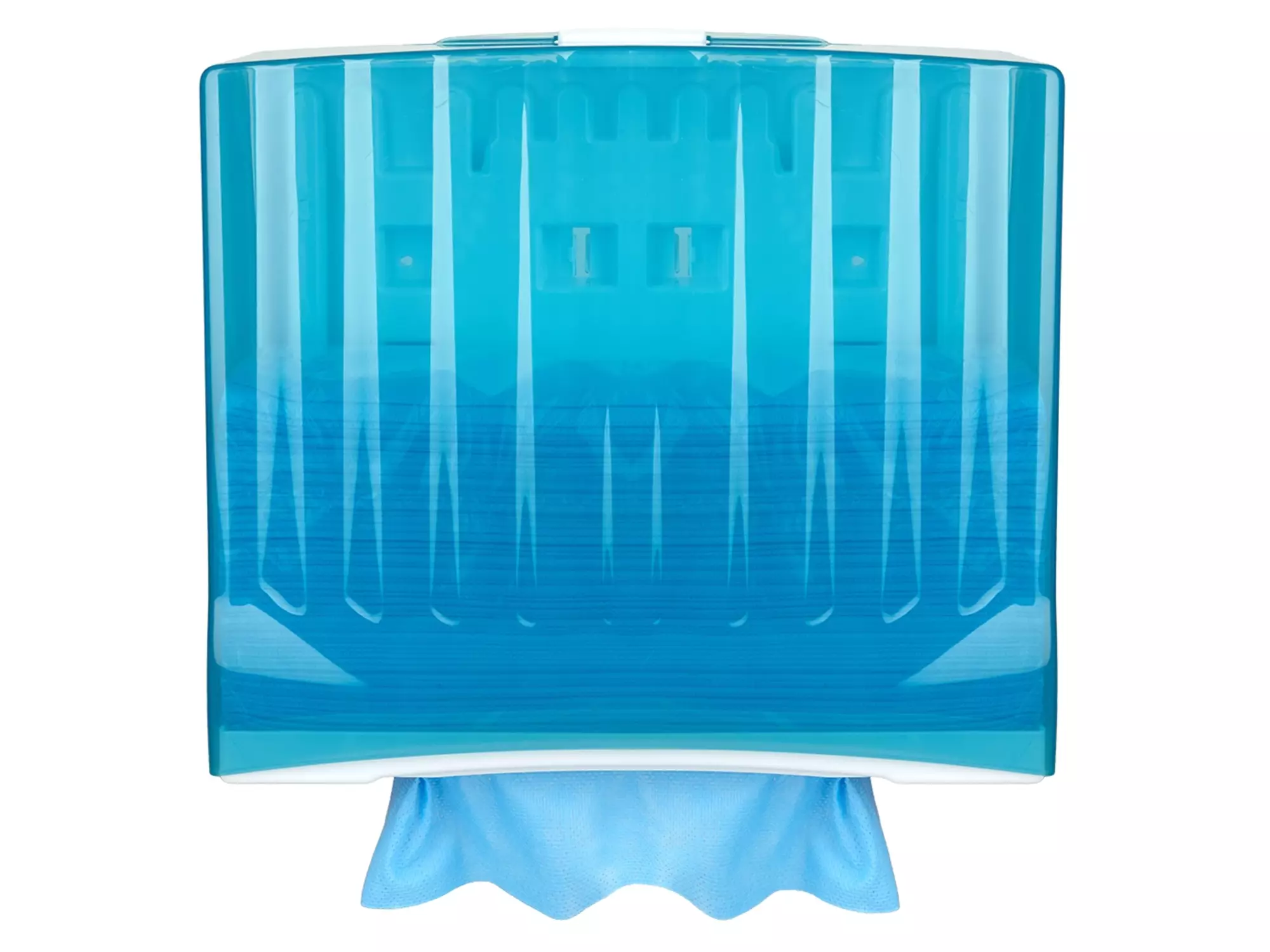 Non-woven dispenser Euro pack blauw transparant interfold