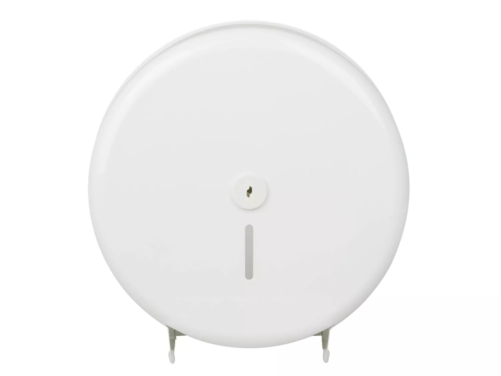 Toiletpapierdispenser maxi jumbo staal wit gemoffeld