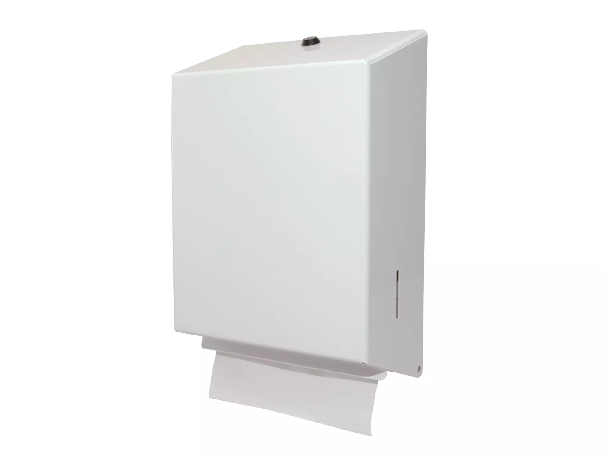 Universele vouwhanddoekdispenser staal wit - Euro Products artikel 438180