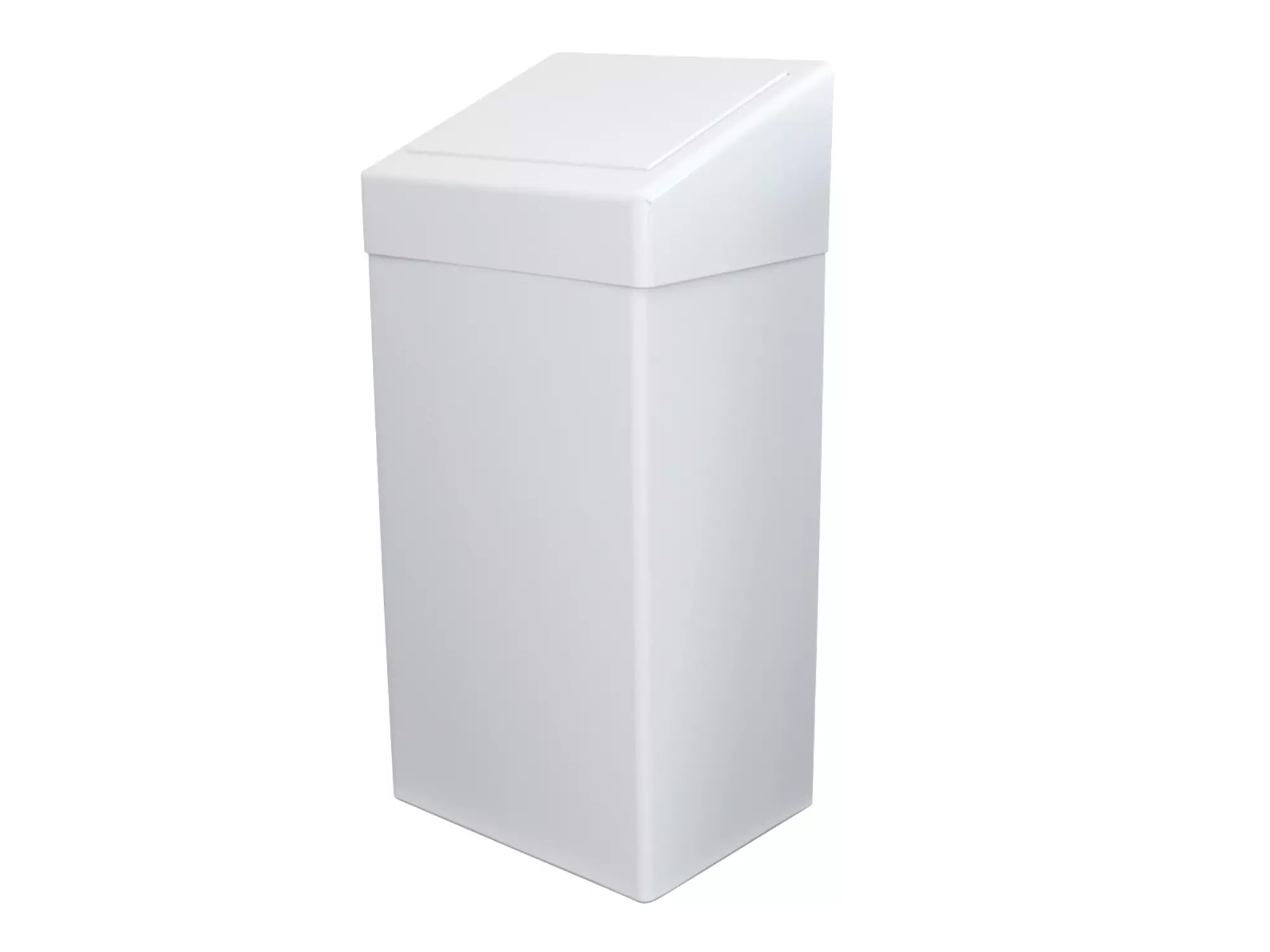 Euro afvalbak staal, wit,  50 liter