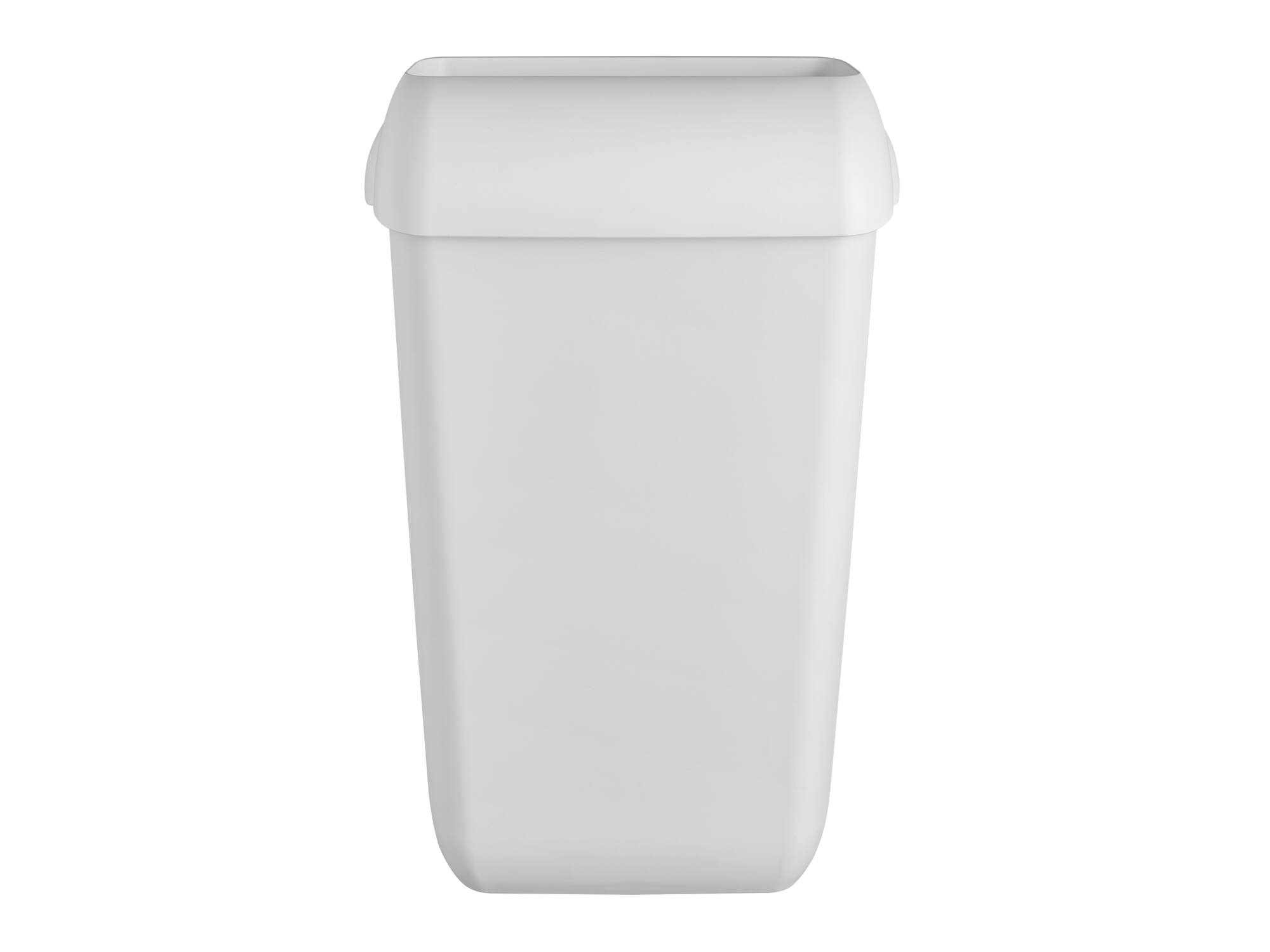 Afvalbak 23 liter QuartzLine wit met open inworpklep en muurbevestiging