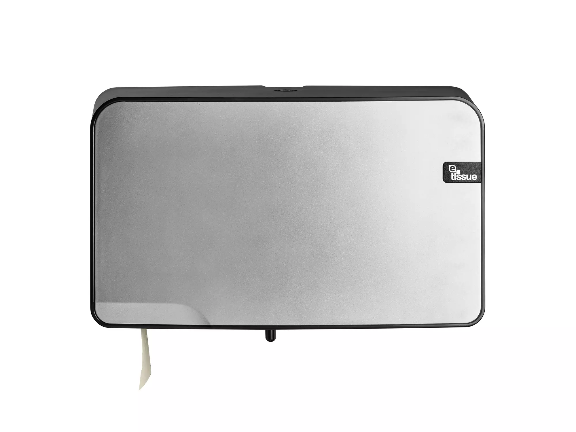 Toiletpapierdispenser Duo mini jumbo E-tissue Zilver