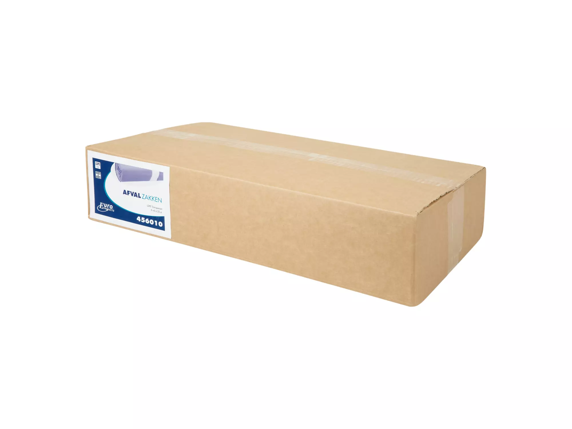 Afvalzak 70 x 110 cm T50 LDPE Transparant 10 rol x 25 stuks