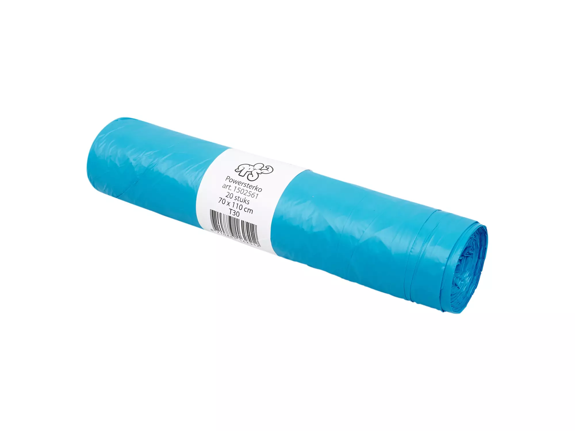 Afvalzak 70 x 110 cm T30 HDPE blauw 15 rol x 20 stuks