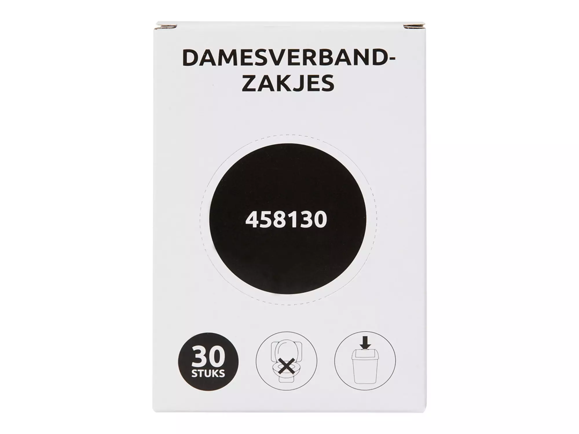 Damesverbandzak 27,5 x 8,4 cm HDPE wit 50 x 30 stuks