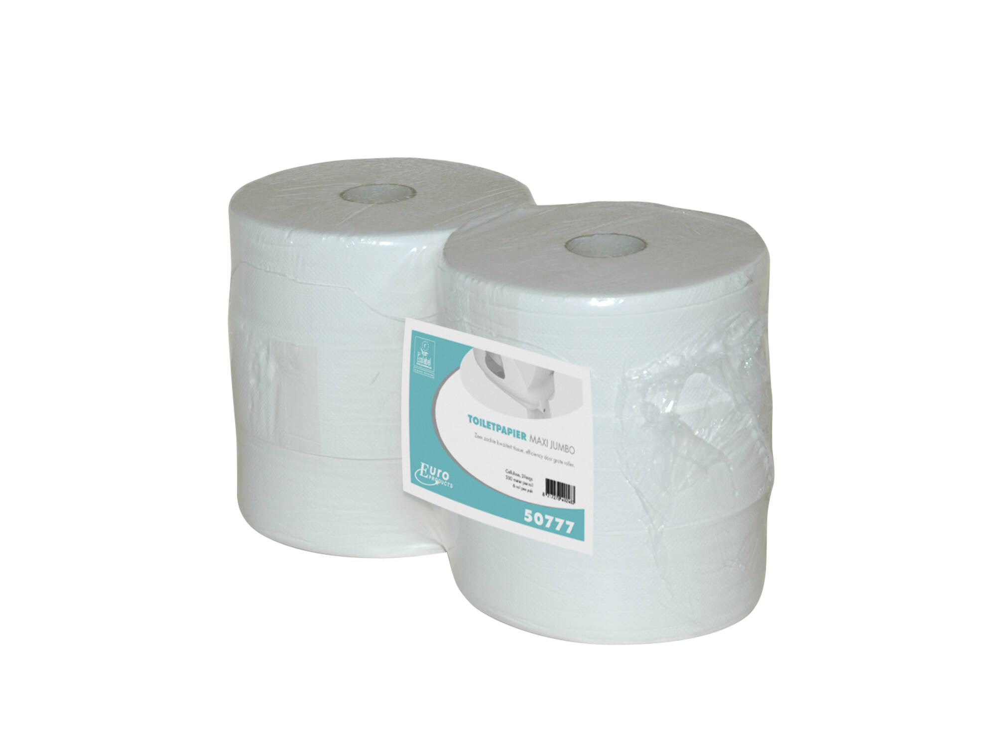 Toiletpapier maxi jumbo cellulose wit 2-laags 300 meter 6 rol