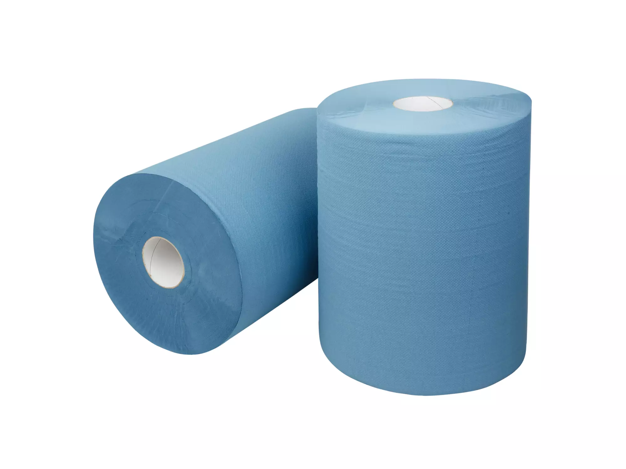 Industriepapier recycled blauw 2-laags 400 meter 2 rol