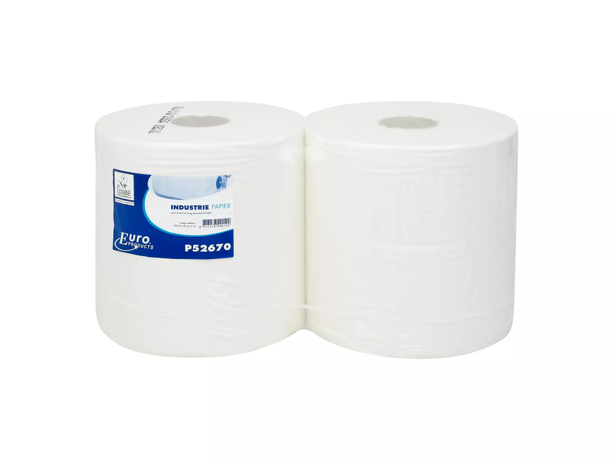 Industriepapier cellulose 1-laags 700 meter 2 rol