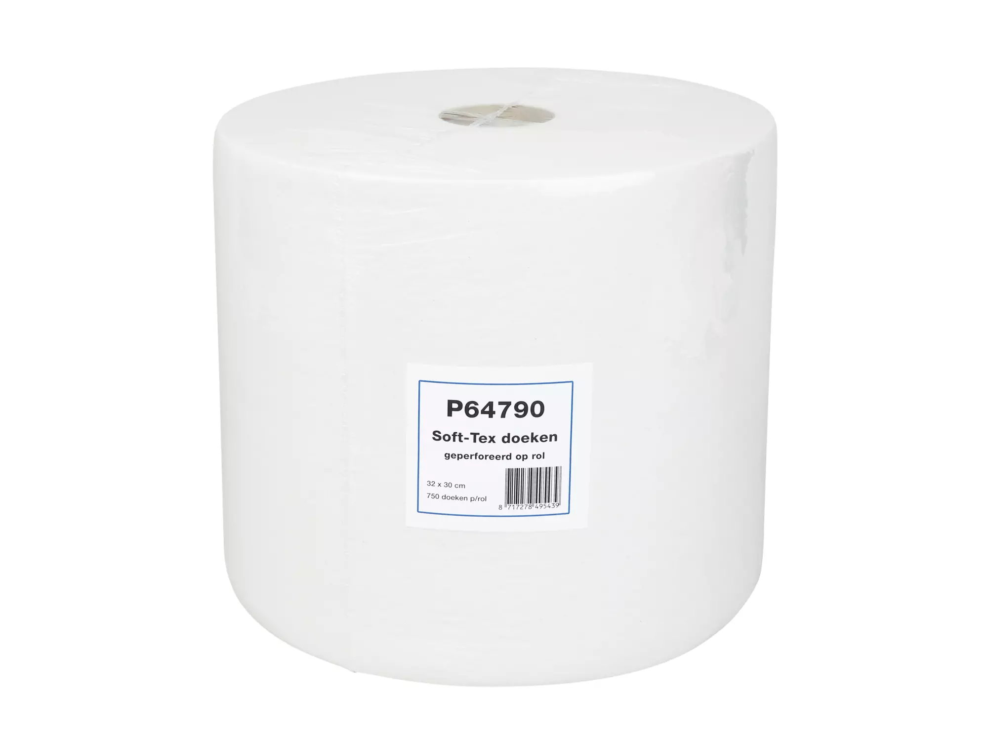 Softtex wit 30 x 30 cm 800 doeken op rol