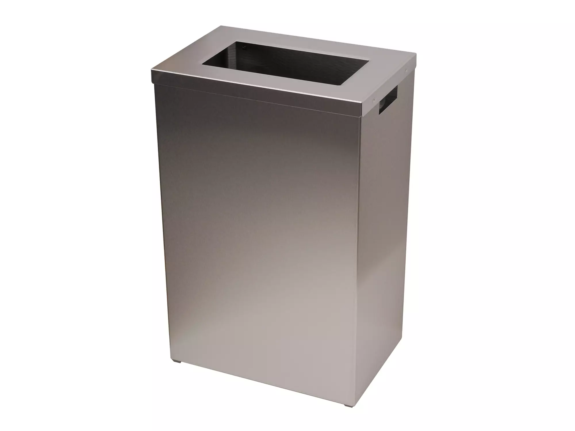 Sanfer afvalbak 50 liter met open inworp RVS, type A50 E - let op zonder deksel