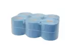 Midi poetspapier cellulose blauw 2-laags 150 meter 6 rol