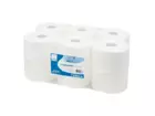 Handdoekrol mini matic cellulose wit 2-laags 130 meter 6 rol