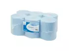 Handdoekrol mini matic cellulose blauw 2-laags 165 meter 6 rol