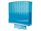 Non-woven dispenser Euro pack blauw transparant interfold