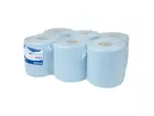 Midi poetspapier recycled blauw 2-laags 150 meter 6 rol