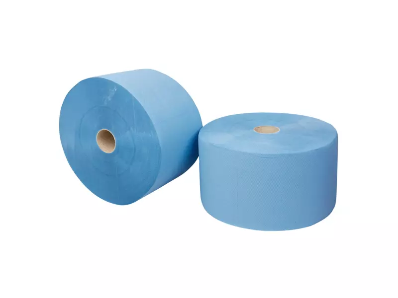 Industriepapier cellulose blauw 3-laags 350 meter 2 rol