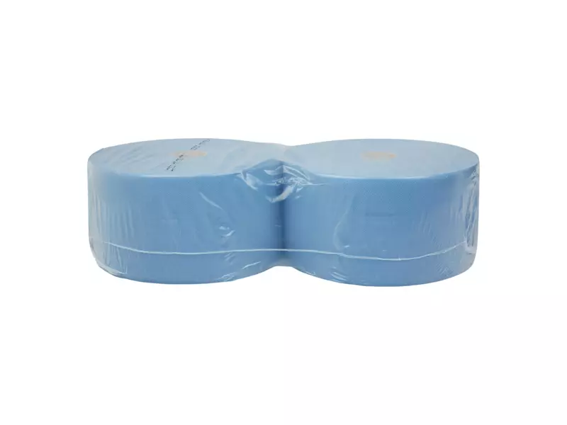 Industriepapier cellulose blauw 3-laags 350 meter 2 rol
