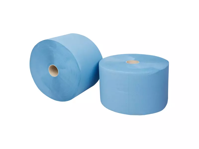 Industriepapier cellulose blauw 3-laags 380 meter 2 rol
