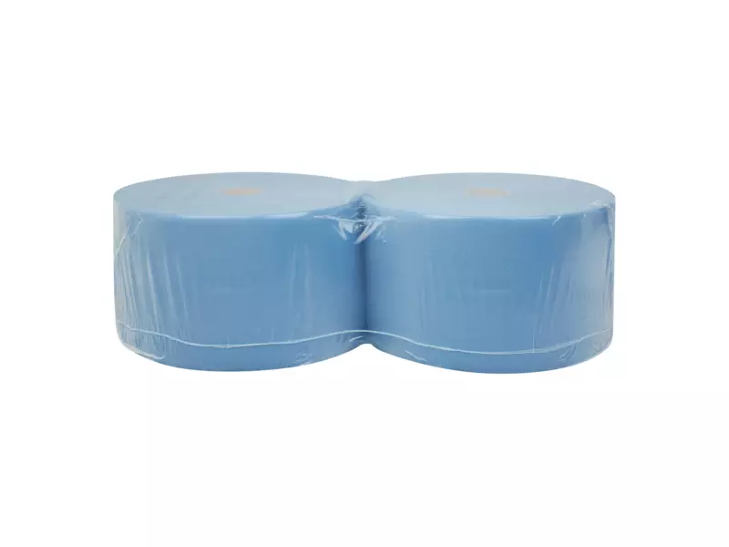 Industriepapier cellulose blauw 3-laags 380 meter 2 rol