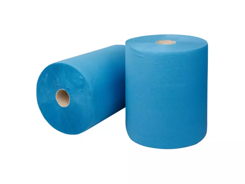 Industriepapier recycled blauw 2-laags 380 meter 2 rol