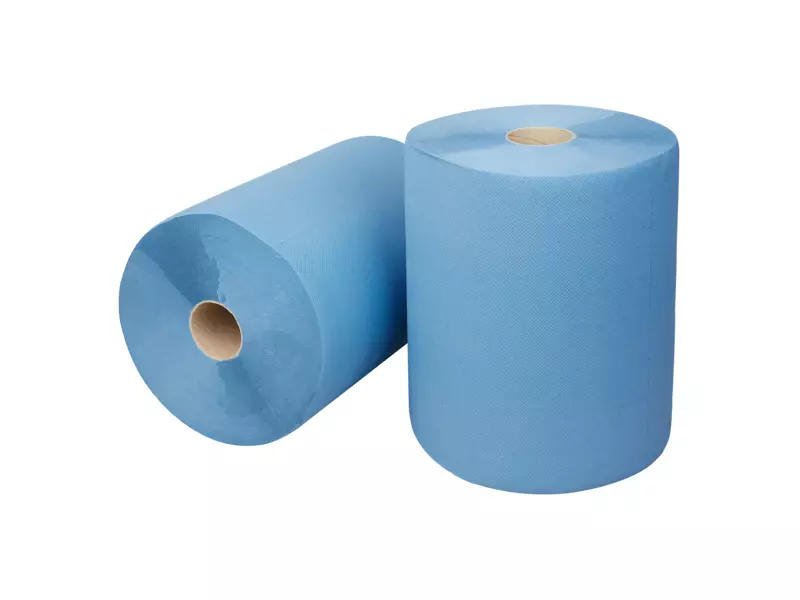 Industriepapier cellulose blauw 3-laags 190 meter 2 rol