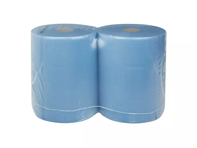Industriepapier cellulose blauw 3-laags 190 meter 2 rol