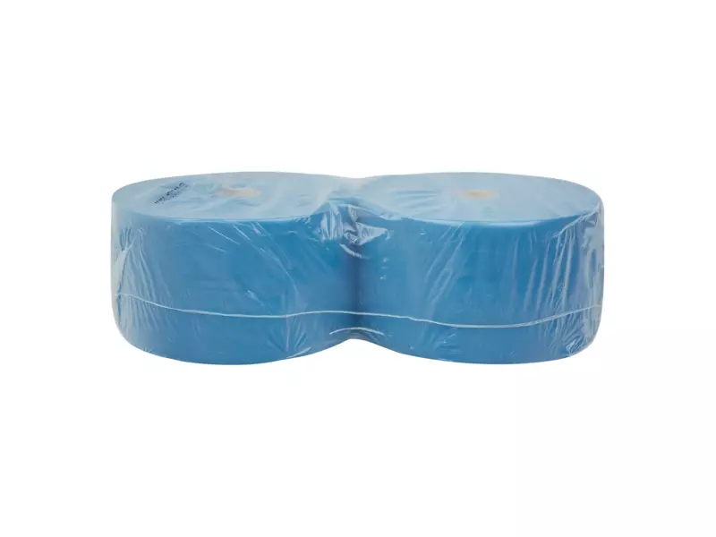 Industriepapier recycled blauw 3-laags 350 meter 2 rol