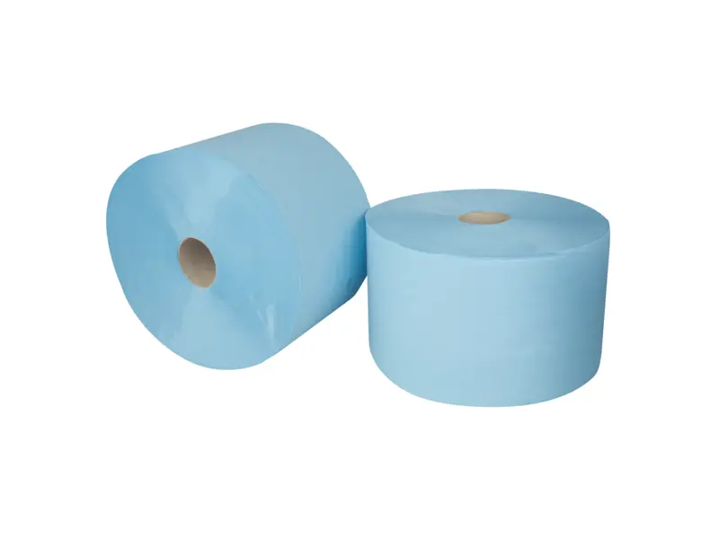 Industriepapier recycled blauw 3-laags 360 meter 2 rollen