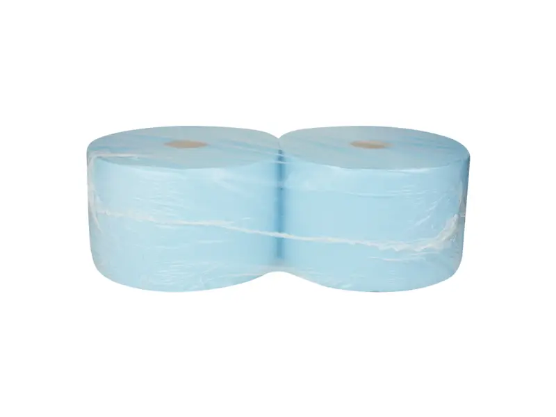 Industriepapier recycled blauw 3-laags 360 meter 2 rollen