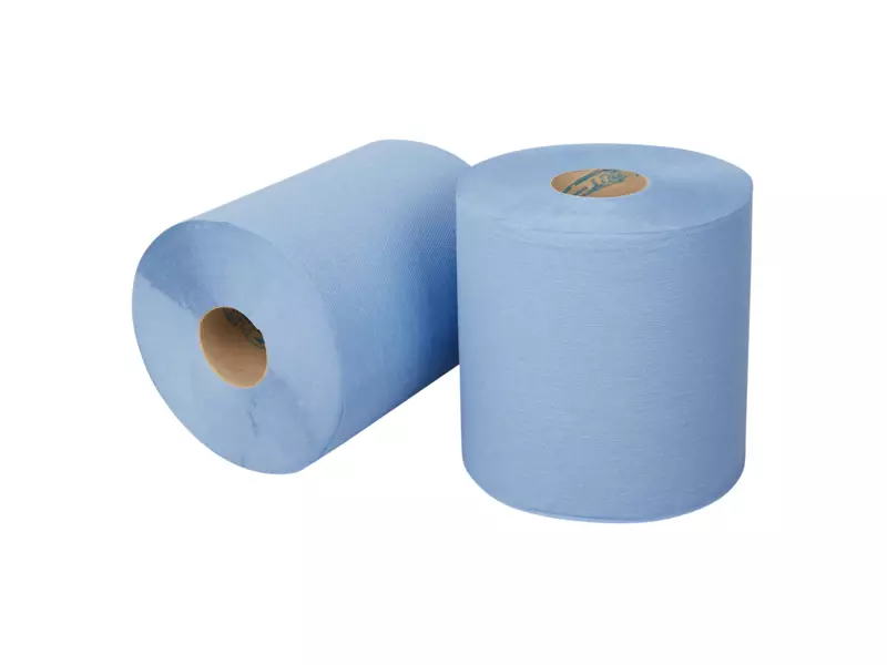 Midi poetspapier cellulose blauw 1-laags 300 meter 6 rol