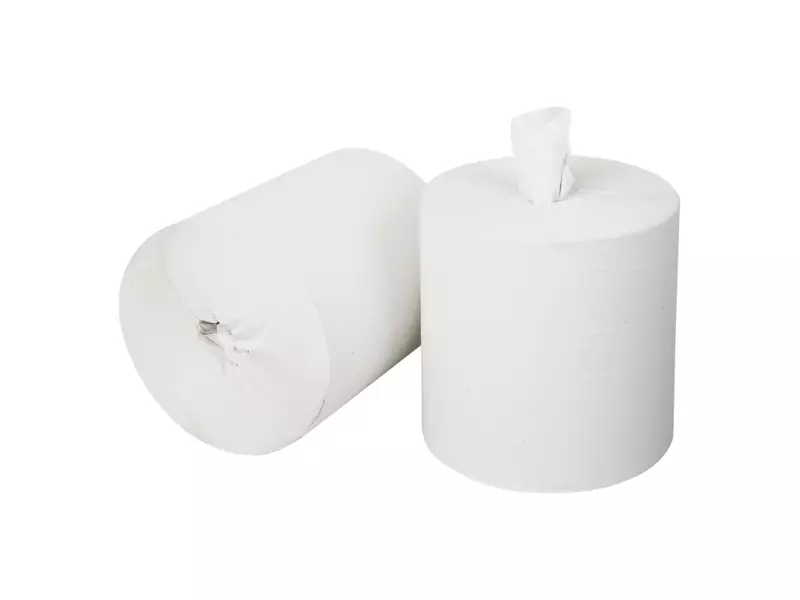 Midi poetspapier coreless recycled 1-laags 300 meter 6 rol