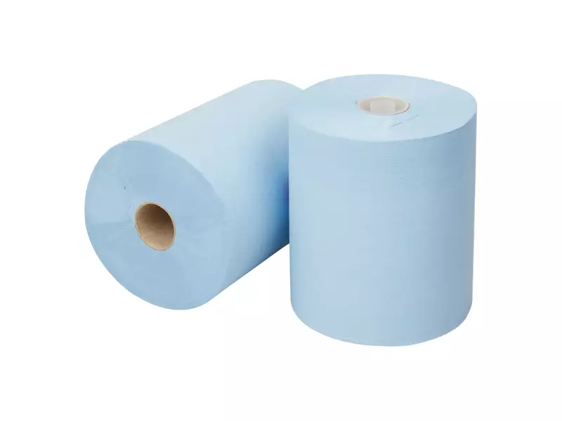 Handdoekrol mini matic cellulose blauw 2-laags 165 meter 6 rol