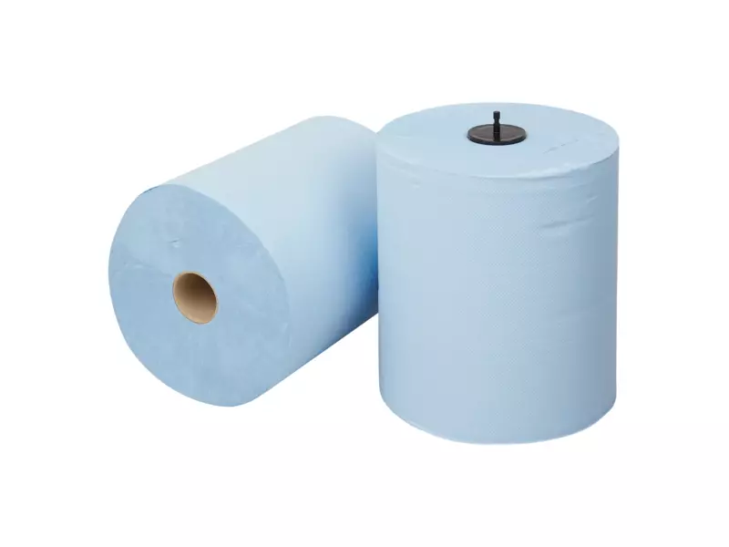Handdoekrol matic cellulose blauw 2-laags 150 meter 6 rol
