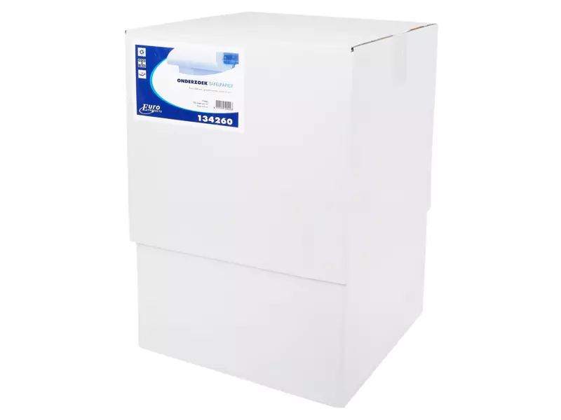 Onderzoektafelpapier recycled wit 1-laags 150 meter x 60 cm 5 rol