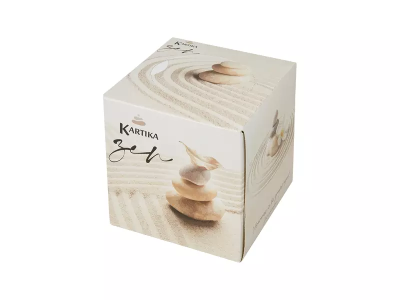 Facial tissue cube cellulose