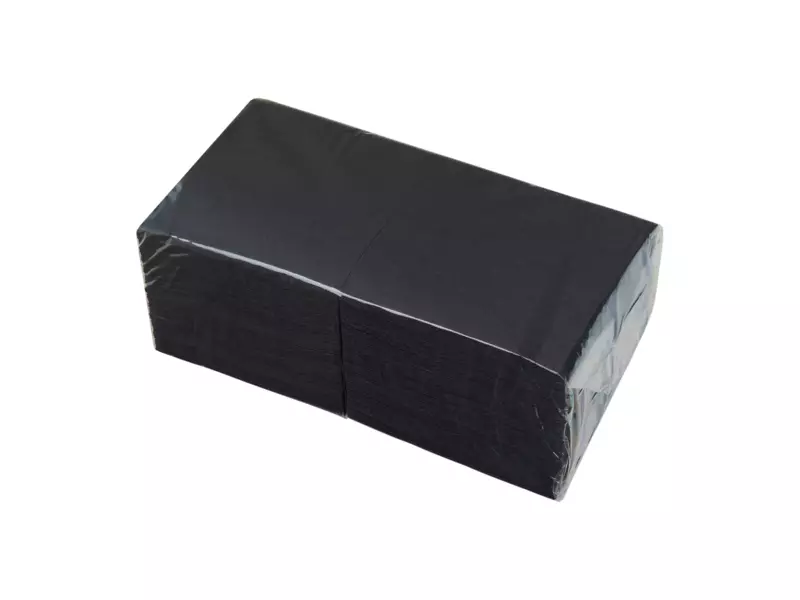 Servetten 1/4 fold cellulose zwart 2-laags 24 cm x 24 cm 8 x 250 sheets