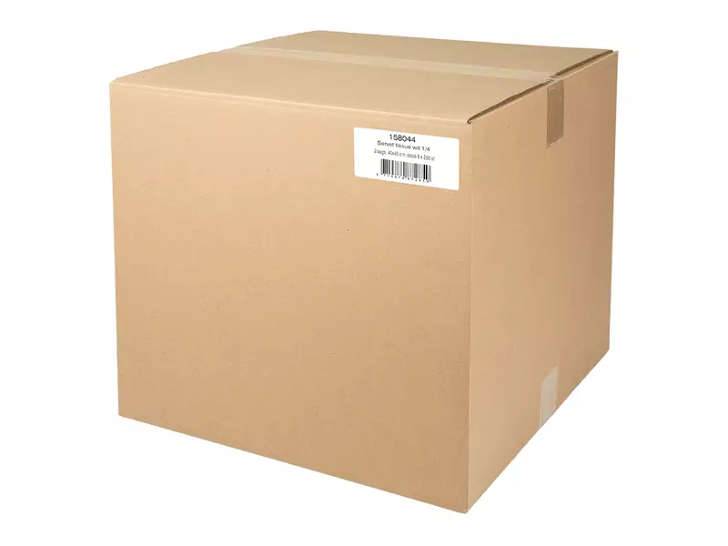 Servetten wit 1/4 fold Cellulose 2-laags 40 cm x 40 cm 8 x 250 sheets