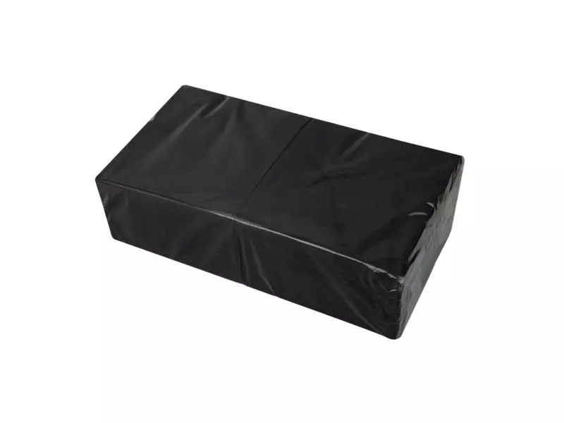 Servetten 1/4 fold cellulose zwart 2-laags 40 x 40 cm 8 x 250 sheets