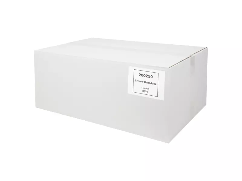 Handdoekpapier v-fold recycled wit 1-laags 23 x 25 cm 20 x 250 sheets