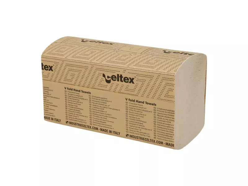 Handdoekpapier v-fold E-Tissue naturel 2-laags 21 x 21,5 cm 15 x 200 sheets