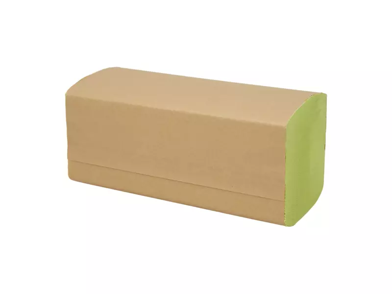 Handdoekpapier v-fold cellulose groen 2-laags 21 x 25 cm 15 x 214 sheets
